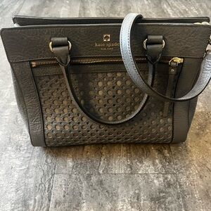 Kate Spade Black Leather Tote Bag